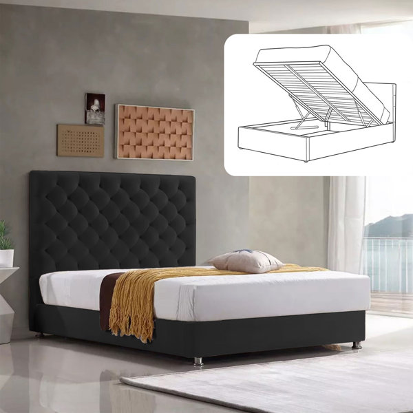 Brayden Studio Adriella Upholstered Ottoman Bed Wayfair.co.uk